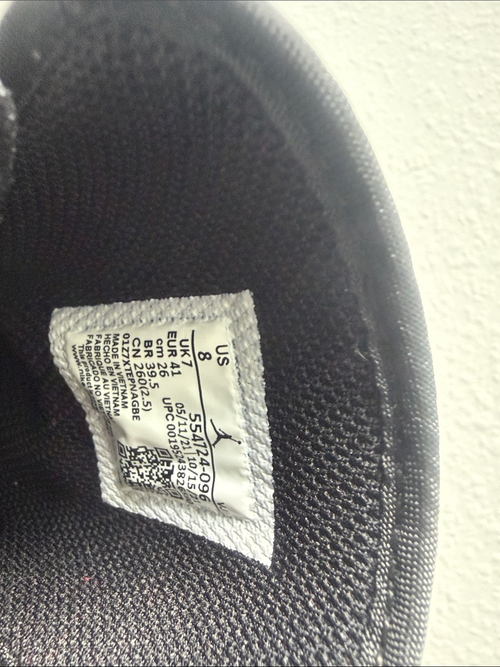 Air Jordan 1 Mid Sneakers in Black, Gray with Red Jumpman - Picture 4 of 6